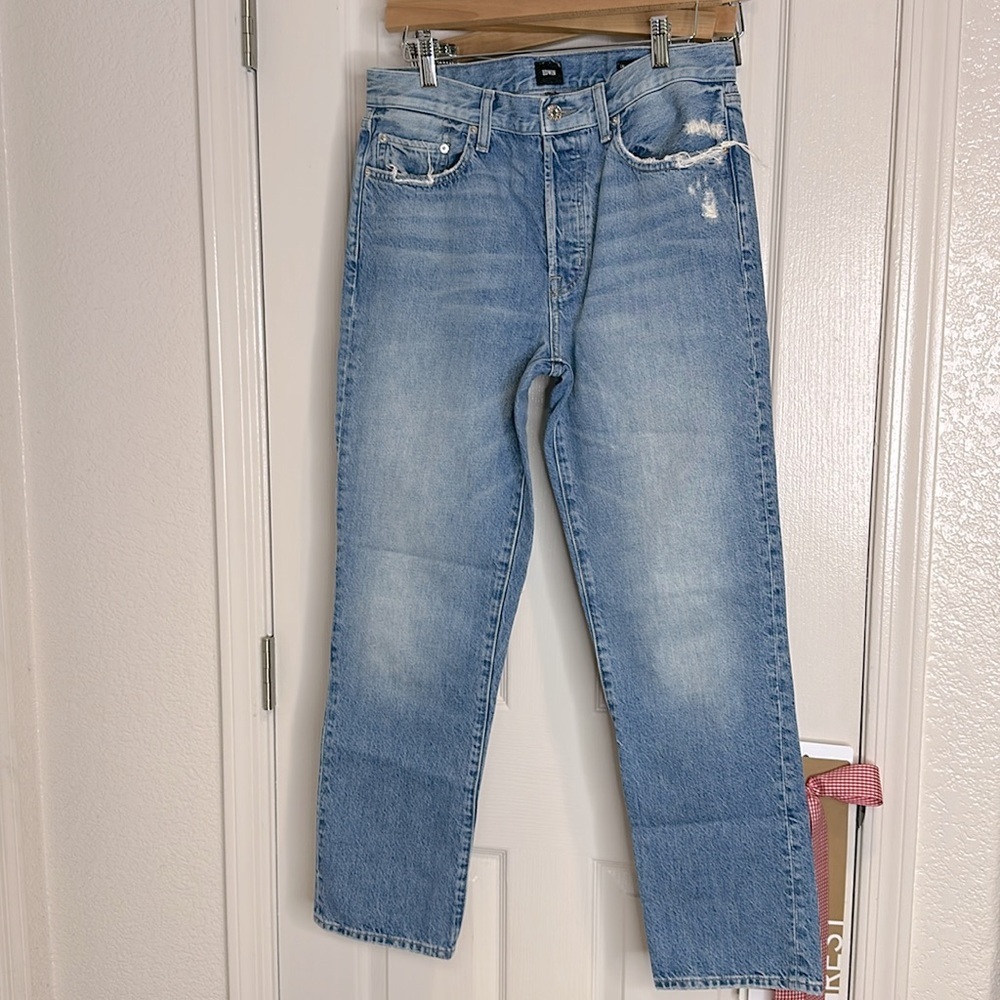 Edwin Classic Straight button fly light wash premium denim jeans size 29